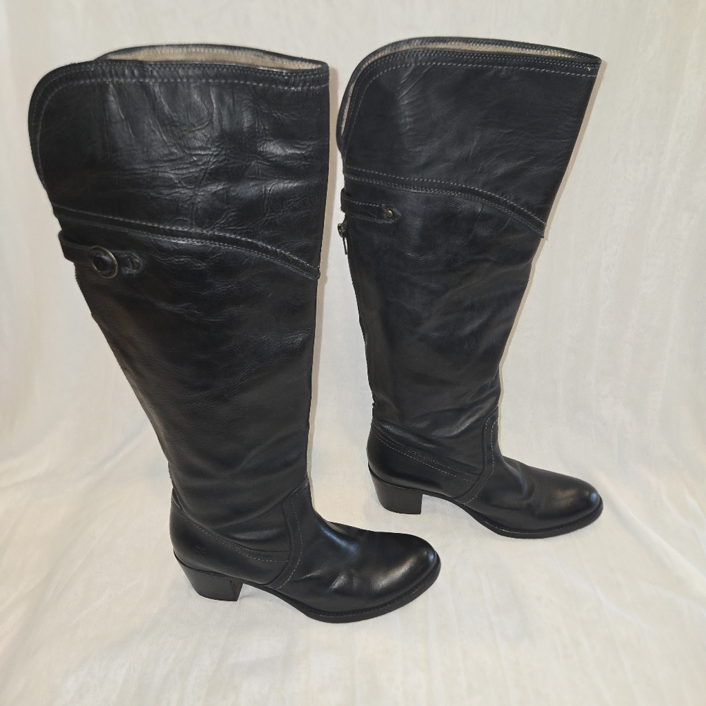 Frye Women's Black Leather Knee-High Boots